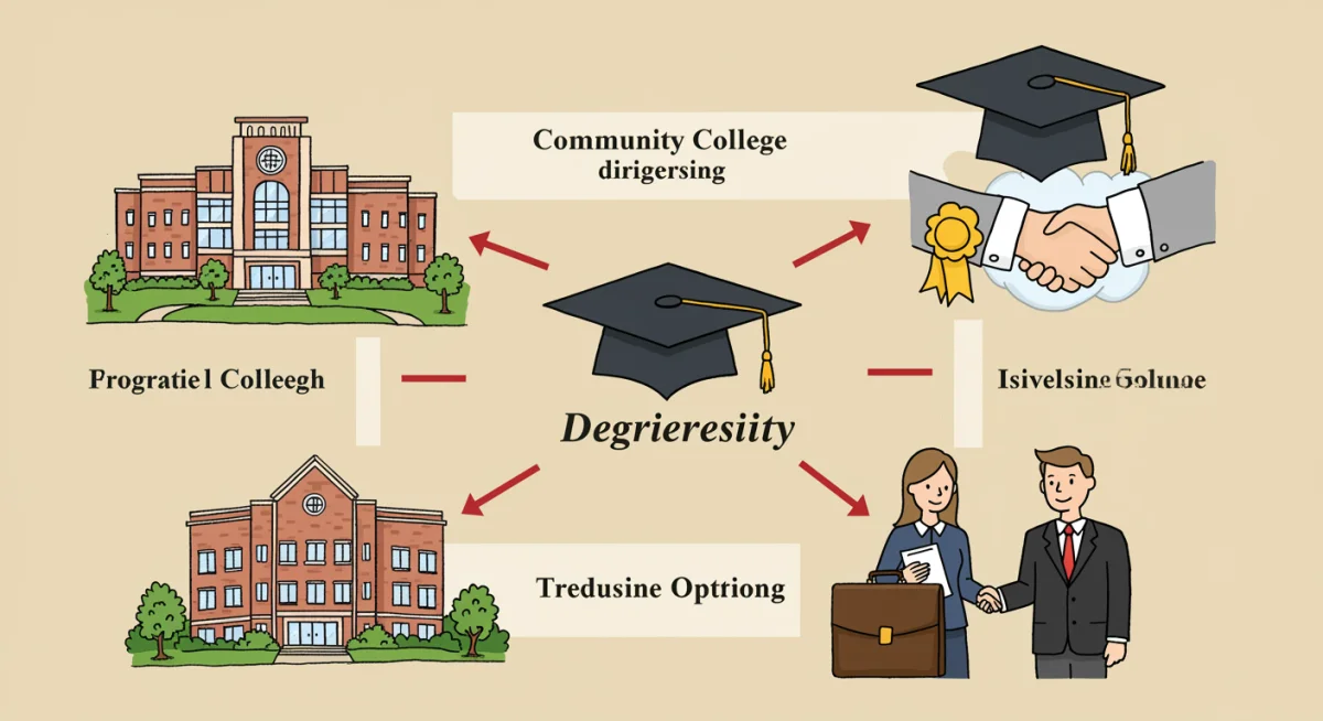 Student pathway from community college to university and career success